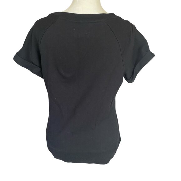 Converse One Star women's medium black short sleeve stretchy pullover top casual - Picture 4 of 10